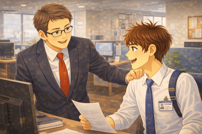 Chef und Angestellter