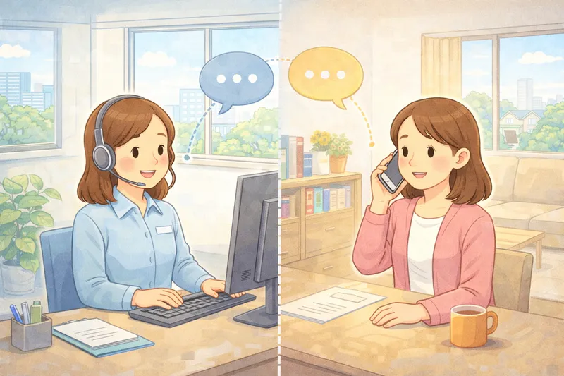 A person on the phone with customer service