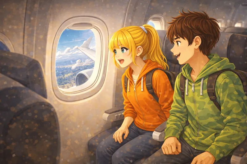 Das erste Mal im Flugzeug