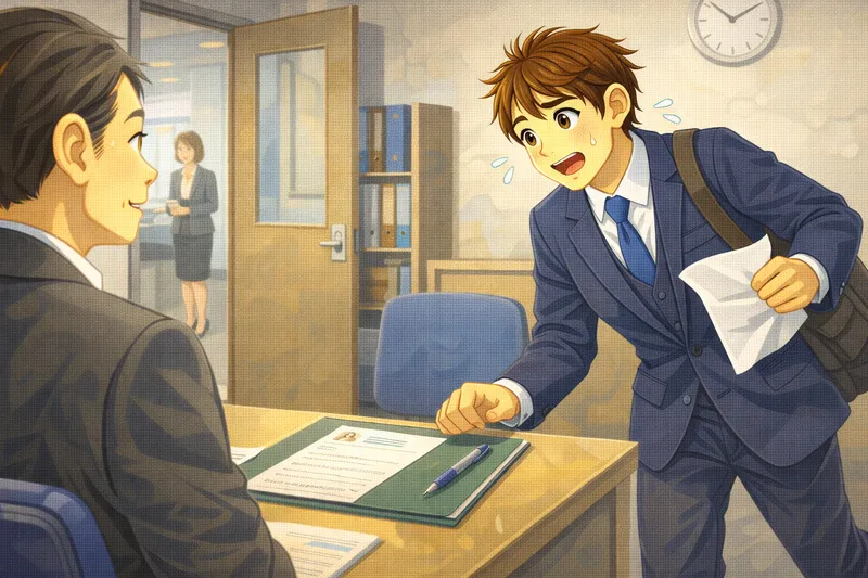 Zu spät zum Vorstellungsgespräch