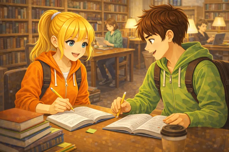 Lernsitzung in der Bibliothek