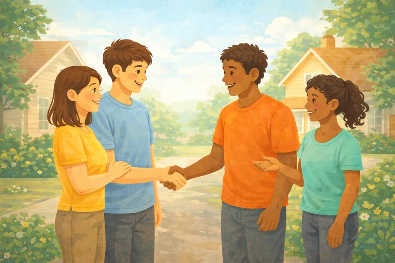 Die Nachbarn kennenlernen