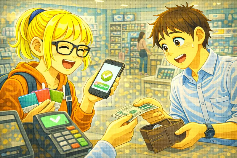 Ladda mobilt kontantkort