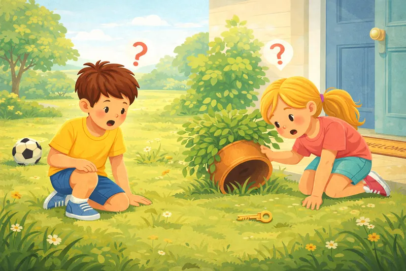 A person searching for a missing key