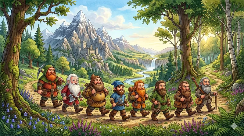 De sju dvärgarna - Swedish story for elementarys