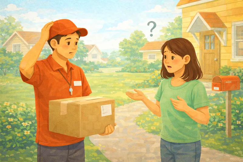 Lieferung an die falsche Adresse